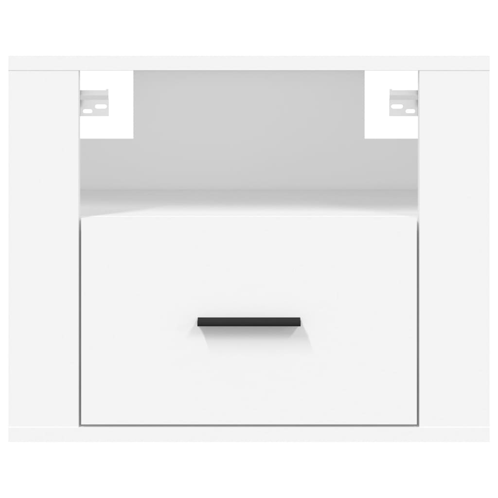 Wall-Mounted Bedside Cabinet White 50X36X40 Cm