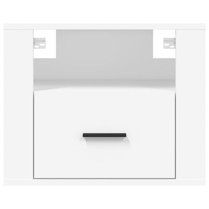 Wall-Mounted Bedside Cabinet White 50X36X40 Cm