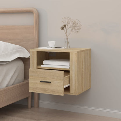 Wall-Mounted Bedside Cabinet Sonoma Oak 50X36X40 Cm