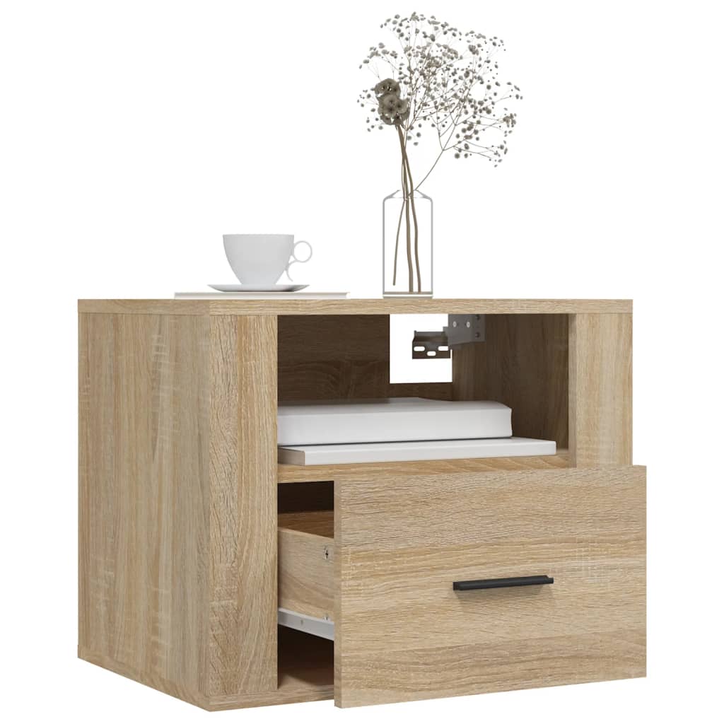 Wall-Mounted Bedside Cabinet Sonoma Oak 50X36X40 Cm