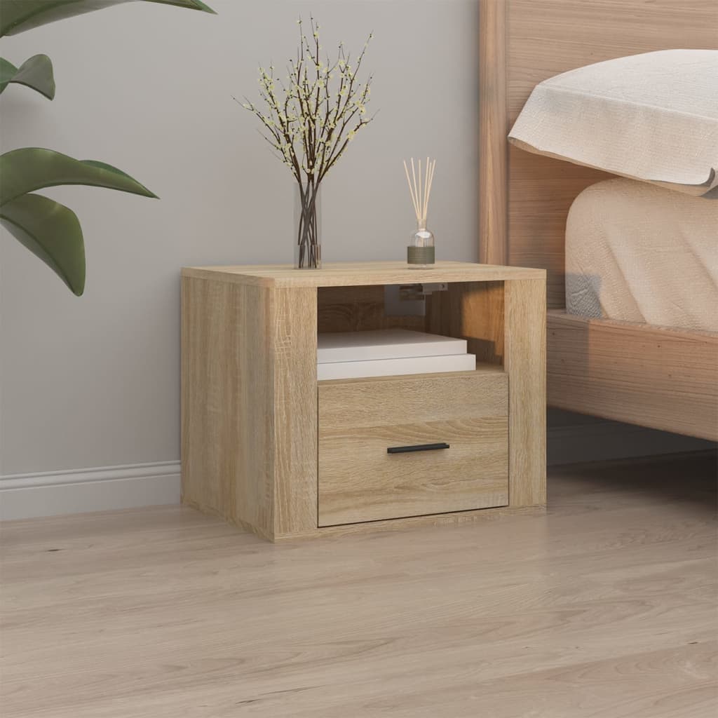 Wall-Mounted Bedside Cabinet Sonoma Oak 50X36X40 Cm