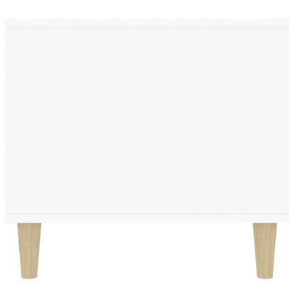 Coffee Table High Gloss White 90X49X45 Cm Engineered Wood