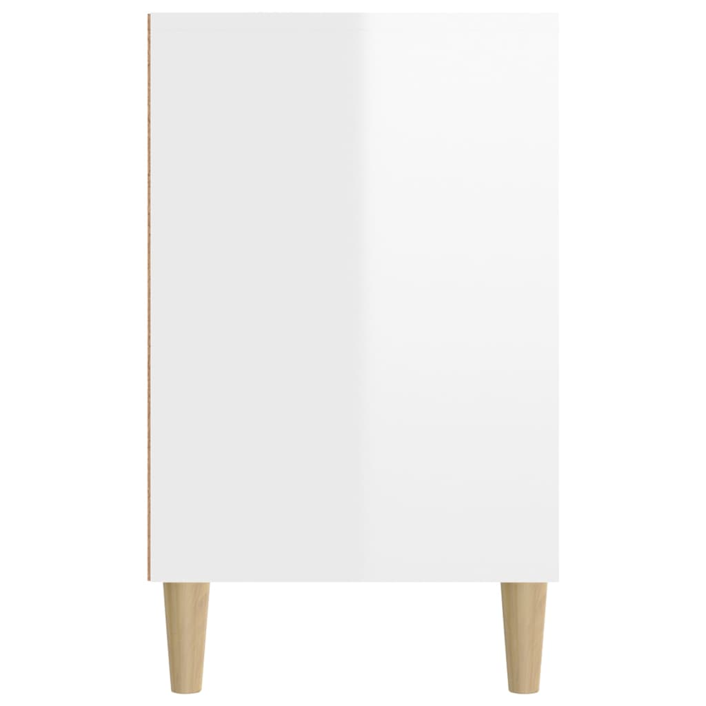 Shoe Cabinet High Gloss White 102X36X60 Cm Engineered Wood