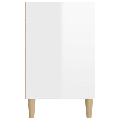 Shoe Cabinet High Gloss White 102X36X60 Cm Engineered Wood