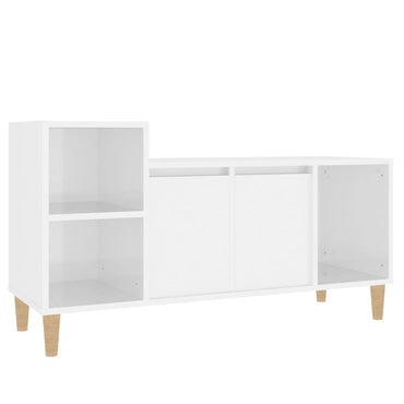 Tv Cabinet High Gloss White 100X35X55 Cm Engineered Wood