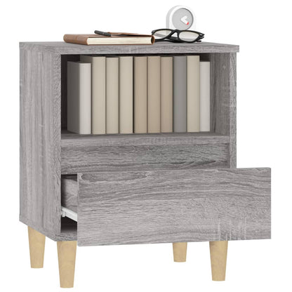 Bedside Cabinet Grey Sonoma 40X35X50 Cm