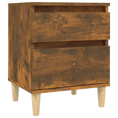 Bedside Cabinet Smoked Oak 40X35X50 Cm