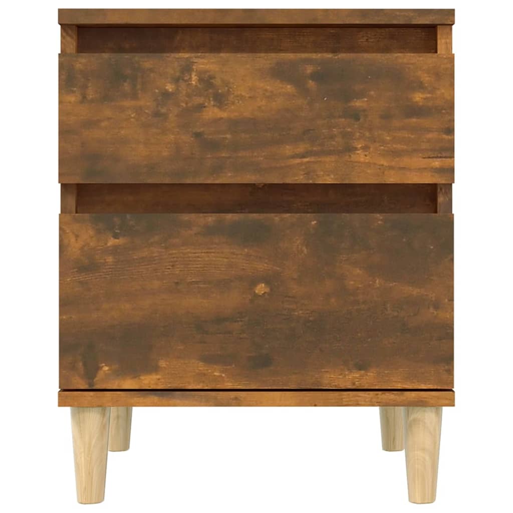 Bedside Cabinet Smoked Oak 40X35X50 Cm