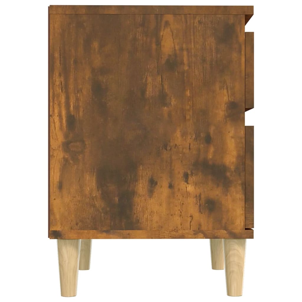 Bedside Cabinet Smoked Oak 40X35X50 Cm