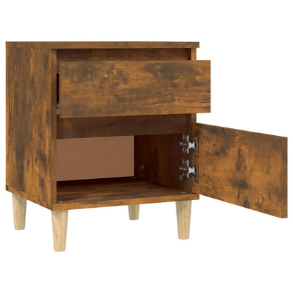 Bedside Cabinet Smoked Oak 40X35X50 Cm