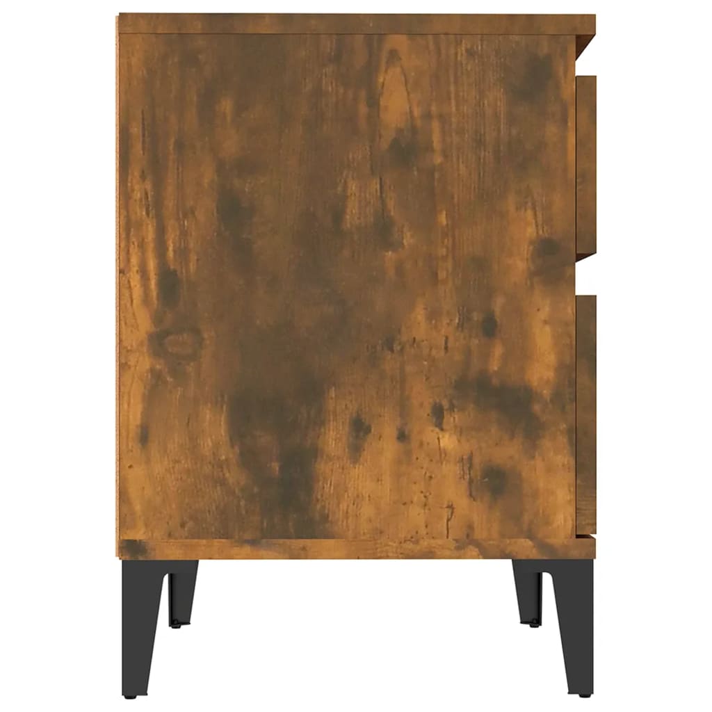 Bedside Cabinet Smoked Oak 40X35X50 Cm