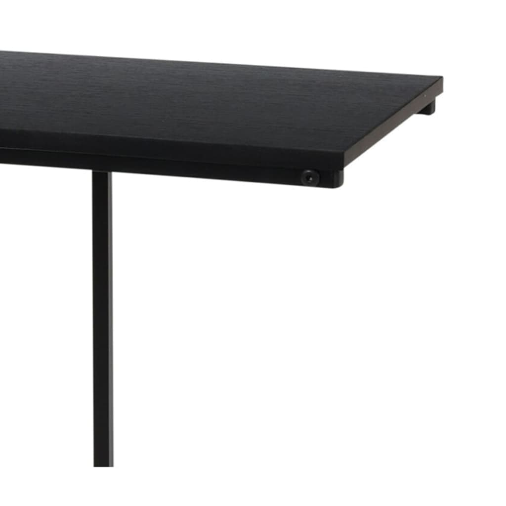 H&S Collection Side Table With Mdf Top Black