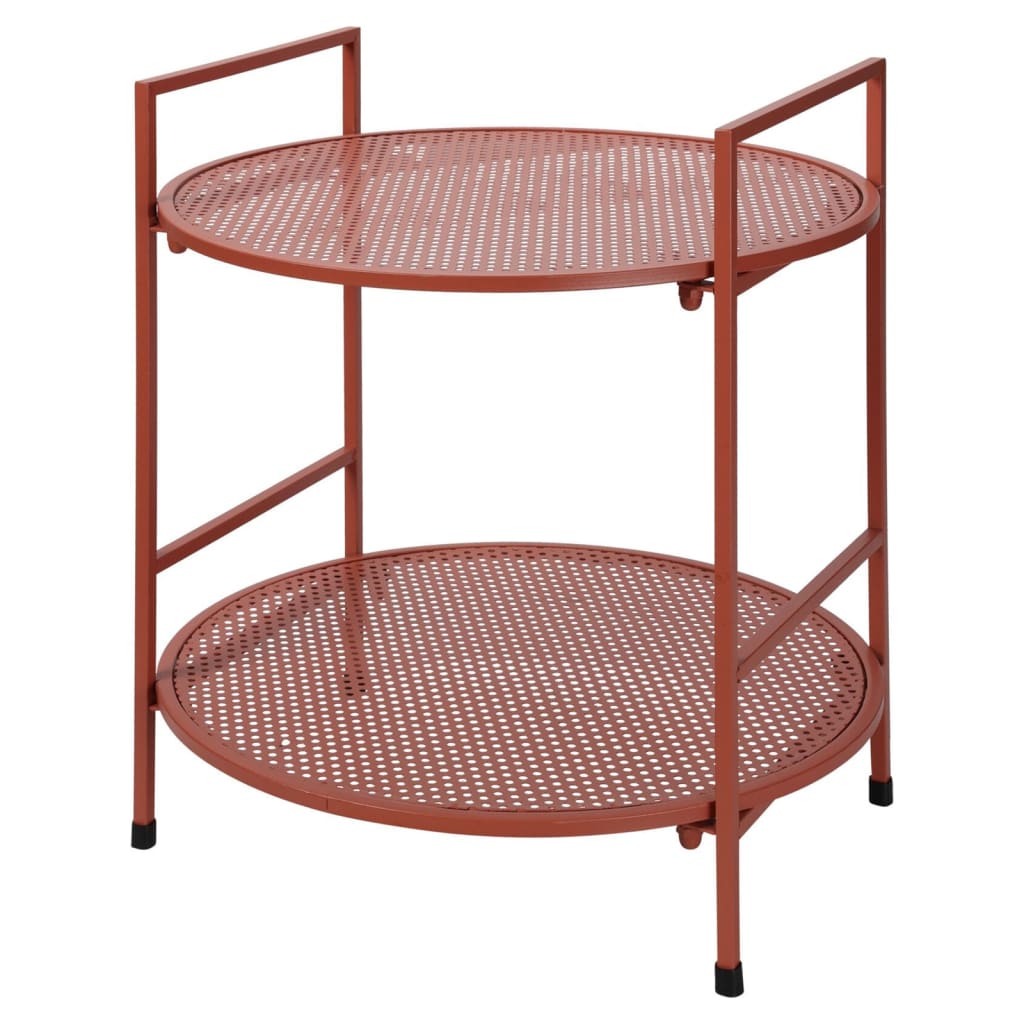 Progarden 2-Tier Garden Side Table Steel Mauve-Pink