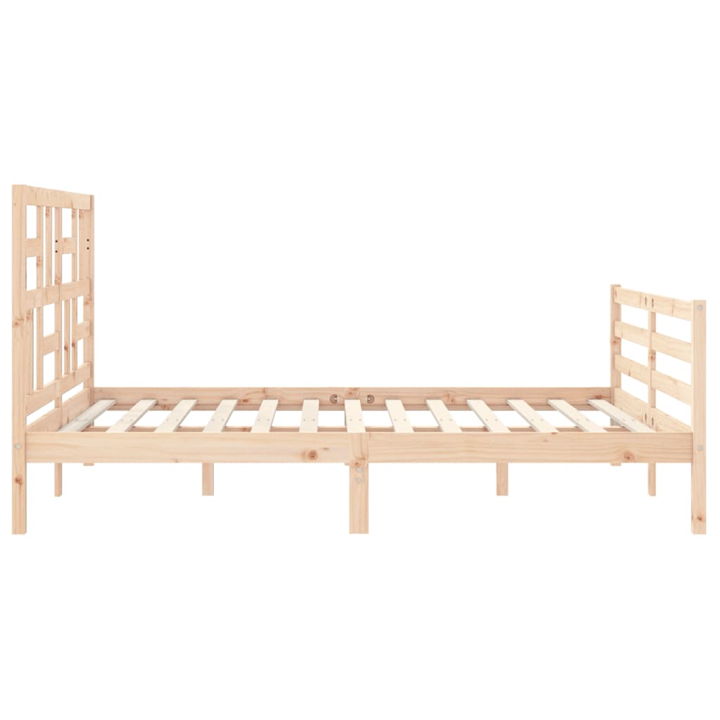 Bed Frame With Headboard King Size Solid Wood