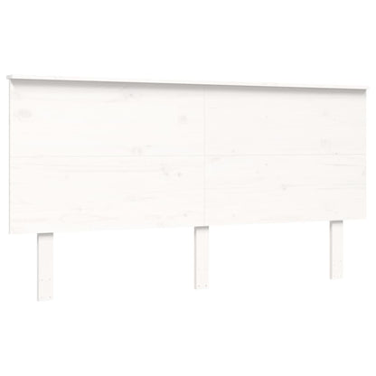 Bed Frame With Headboard White King Size Solid Wood