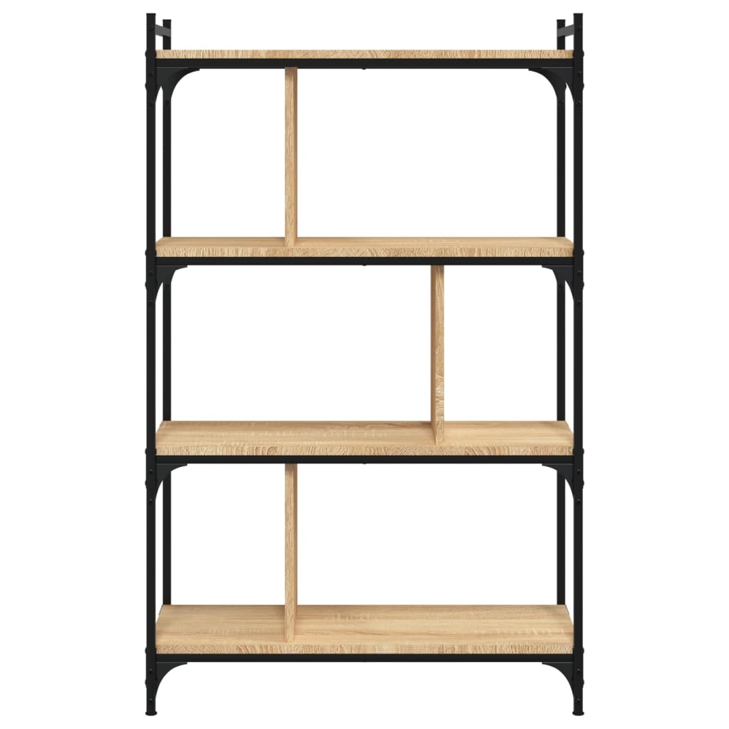 Bookcase 4-Tier Sonoma Oak 76X32X123 Cm Engineered Wood