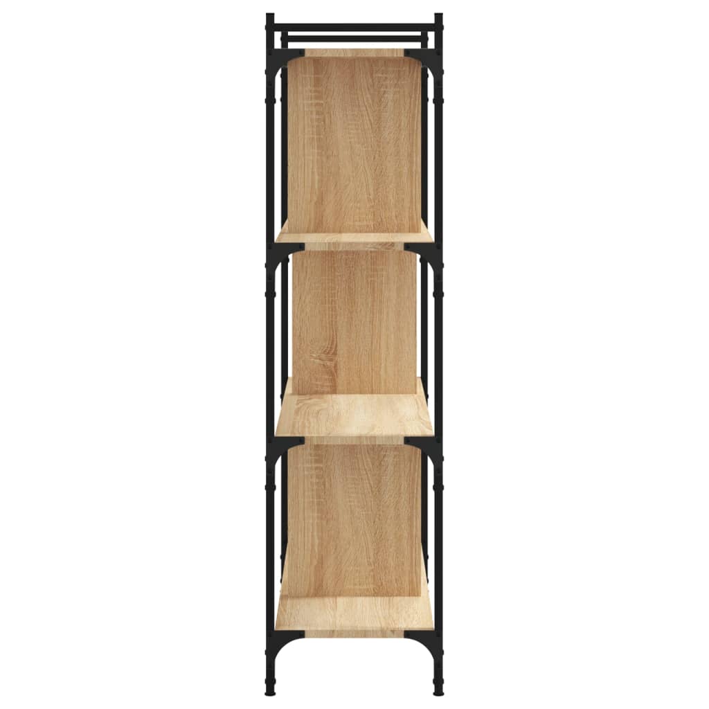 Bookcase 4-Tier Sonoma Oak 76X32X123 Cm Engineered Wood