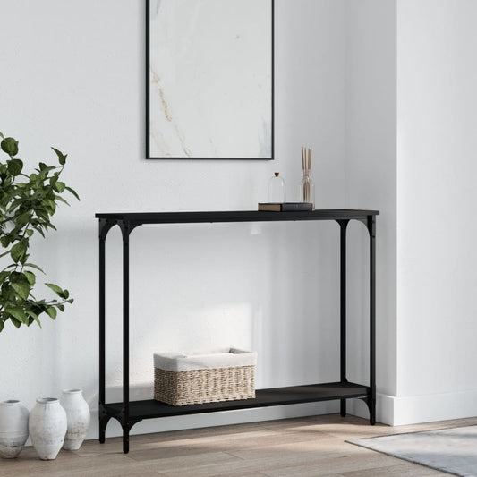 Console Table Black 100X22.5X75 Cm Engineered Wood