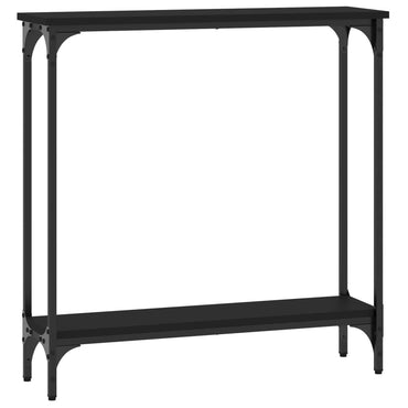 Console Table Black 75X22.5X75 Cm Engineered Wood