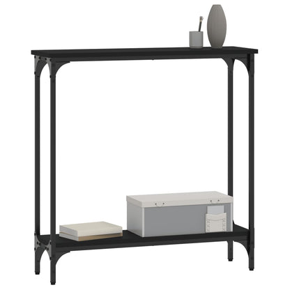 Console Table Black 75X22.5X75 Cm Engineered Wood