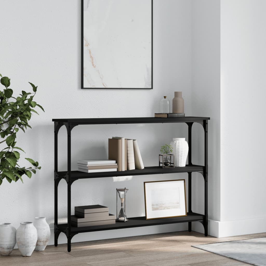 Console Table Black 100X22.5X75 Cm Engineered Wood