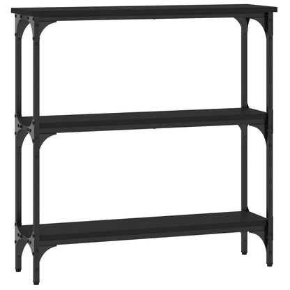 Console Table Black 75X22.5X75 Cm Engineered Wood