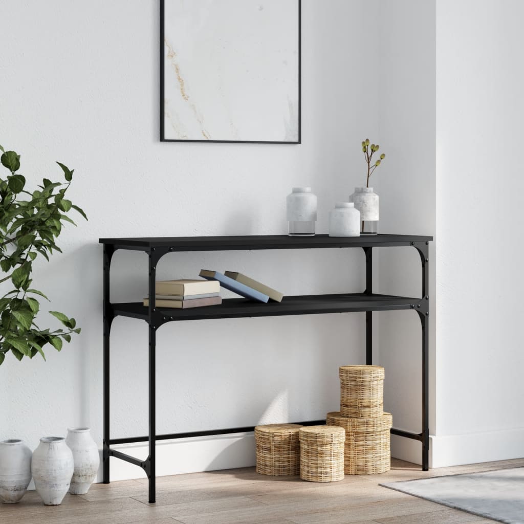 Console Table Black 100X35.5X75 Cm Engineered Wood