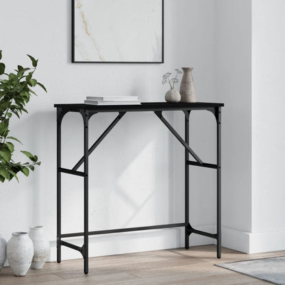 Console Table Black 75X32X75 Cm Engineered Wood