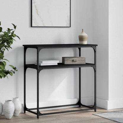 Console Table Black 75X35.5X75 Cm Engineered Wood