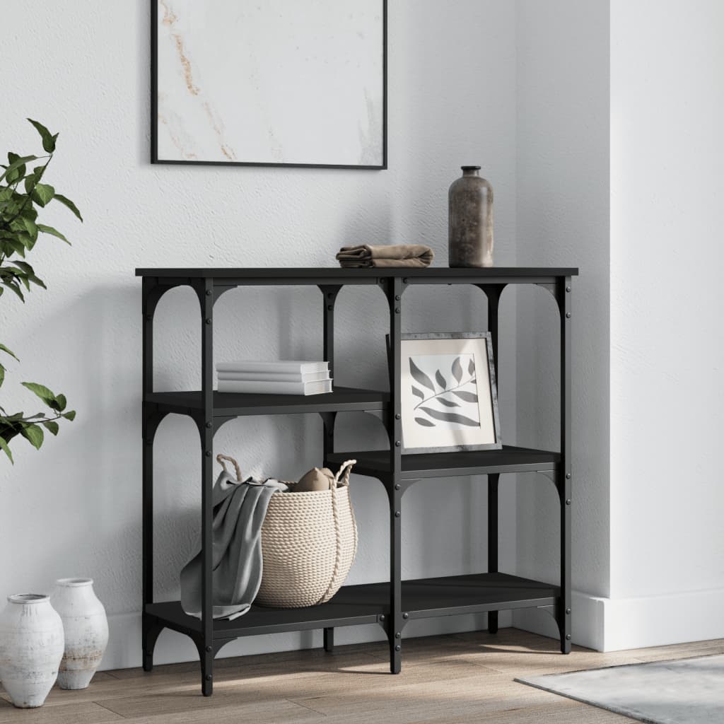 Console Table Black 80X29X75 Cm Engineered Wood