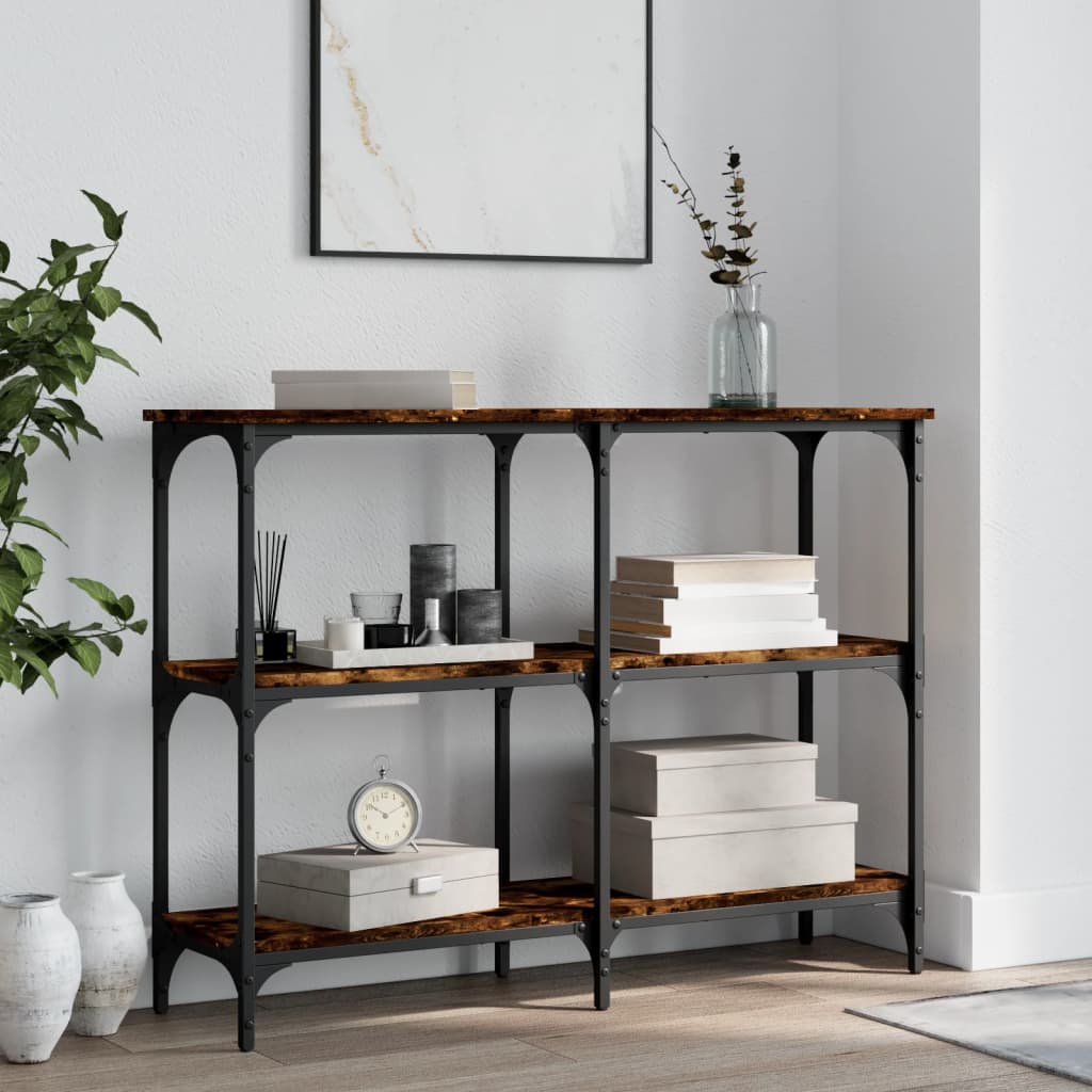 Console Table Smoked Oak 100X29X75 Cm Engineered Wood