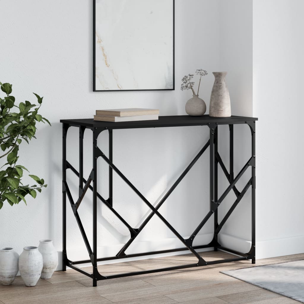 Console Table Black 100X40X80 Cm Engineered Wood