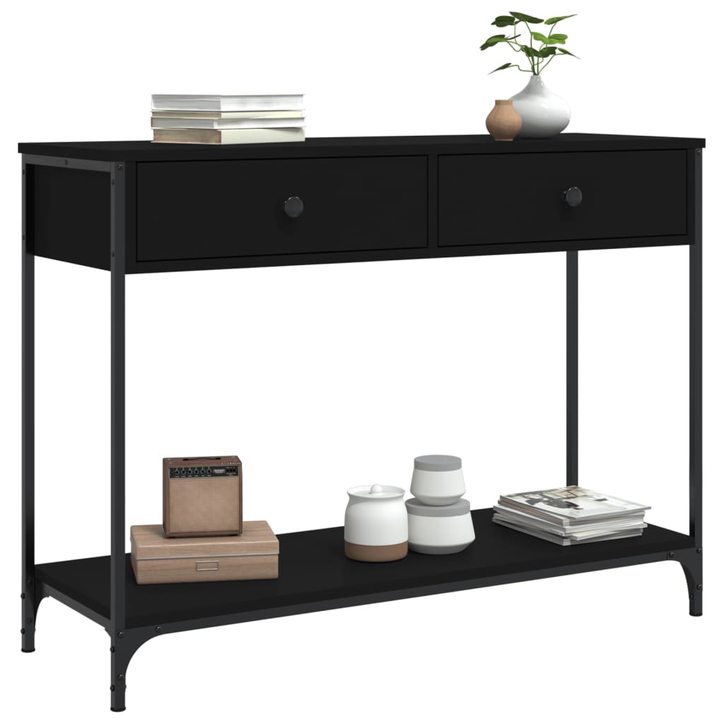 Console Table Black 100X34.5X75 Cm Engineered Wood