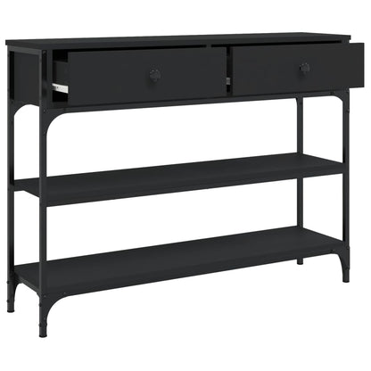 Console Table Black 100X25X75 Cm Engineered Wood