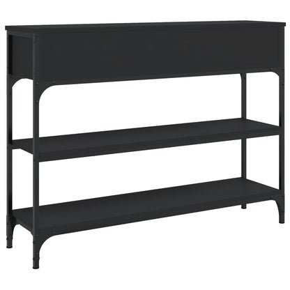 Console Table Black 100X25X75 Cm Engineered Wood