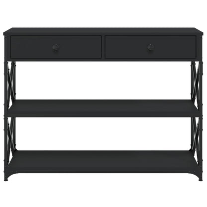 Console Table Black 100X28X75 Cm Engineered Wood