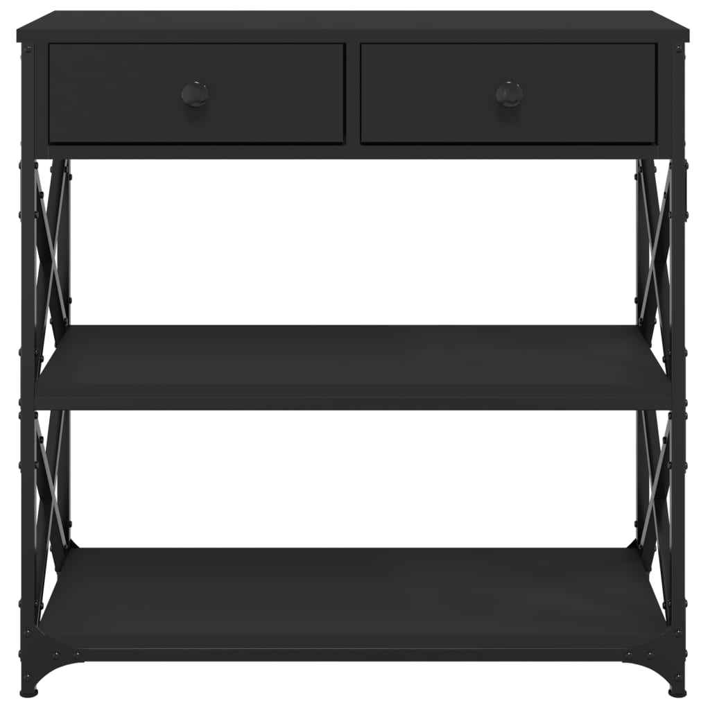 Console Table Black 75X28X75 Cm Engineered Wood