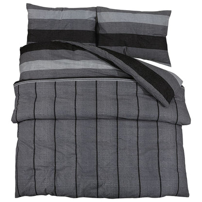 Duvet Cover Set Dark Grey 260X240 Cm Cotton