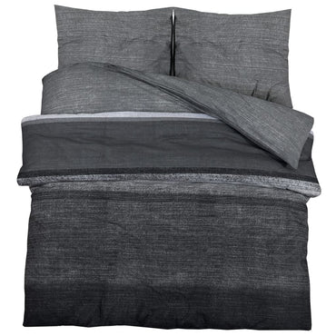 Duvet Cover Set Dark Grey 200X200 Cm Cotton