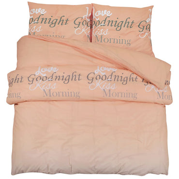 Duvet Cover Set Pink 135X200 Cm Cotton