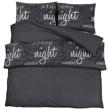 Duvet Cover Set Black 140X200 Cm Cotton