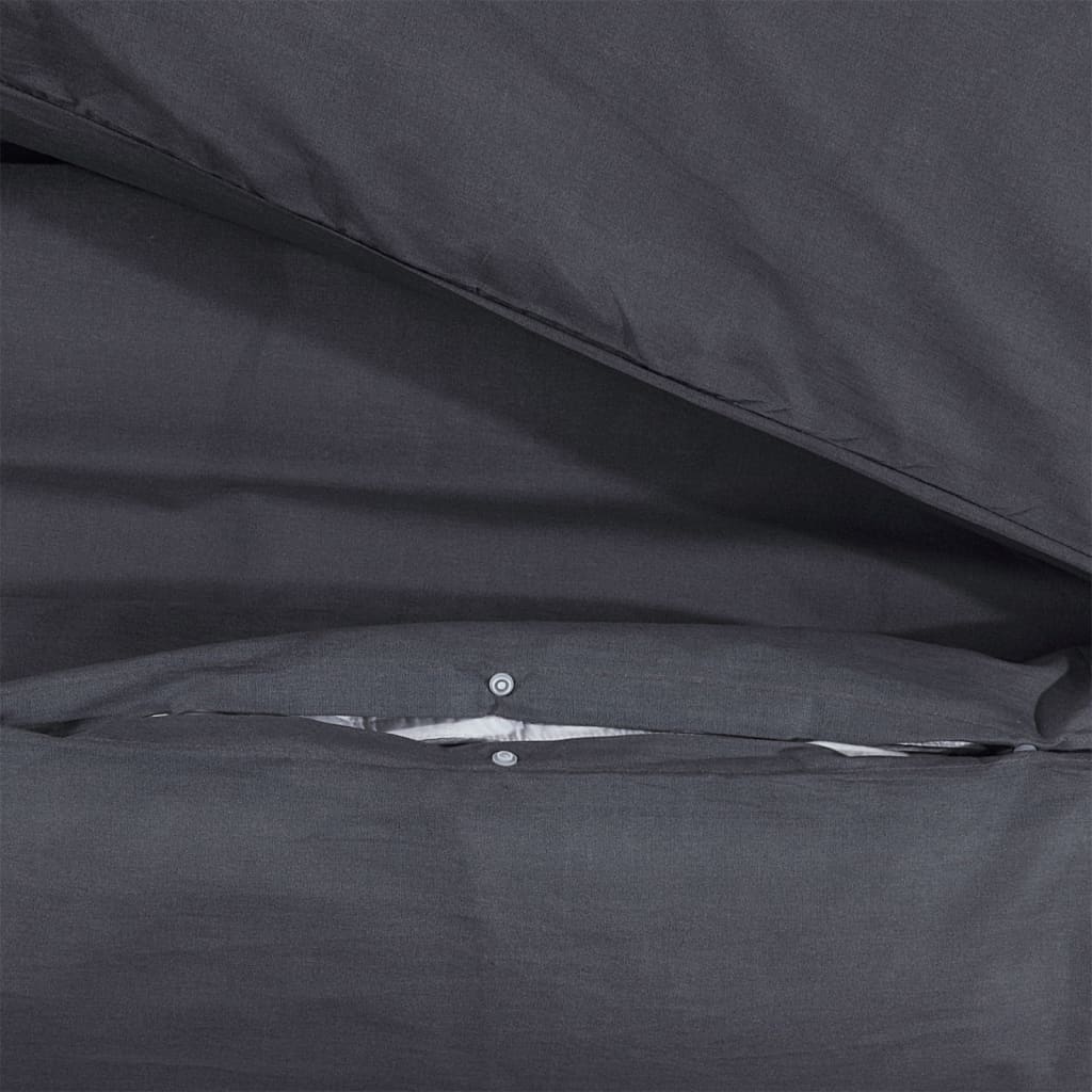 Duvet Cover Set Black 200X200 Cm Cotton