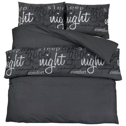 Duvet Cover Set Black 140X200 Cm Cotton