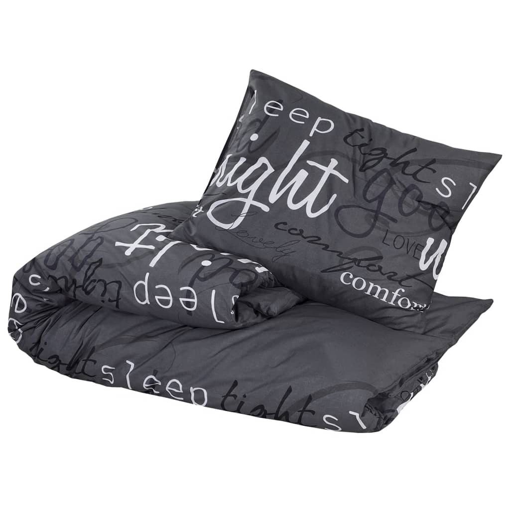 Duvet Cover Set Black 140X200 Cm Cotton