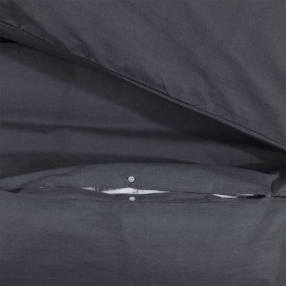 Duvet Cover Set Black 260X220 Cm Cotton