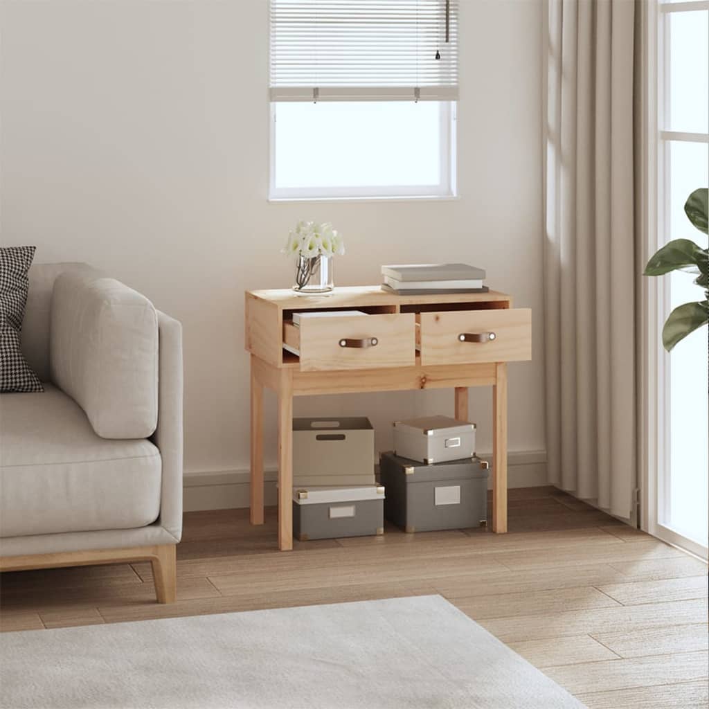 Console Table 76.5X40X75 Cm Solid Wood Pine