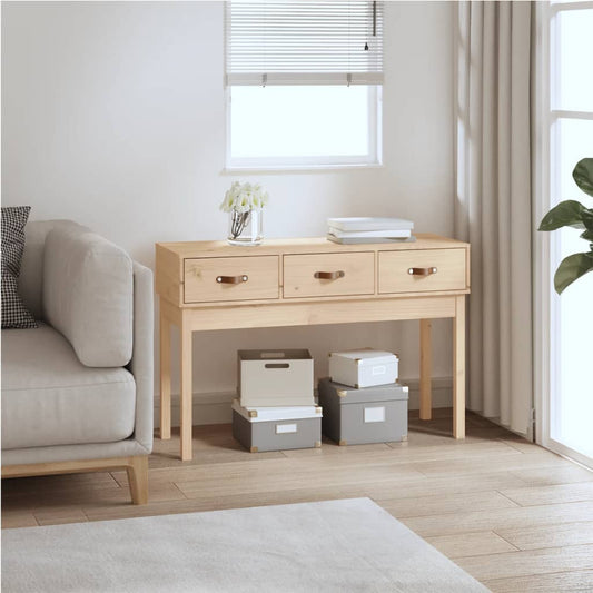 Console Table 114X40X75 Cm Solid Wood Pine