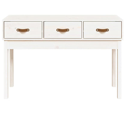 Console Table White 114X40X75 Cm Solid Wood Pine