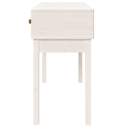 Console Table White 114X40X75 Cm Solid Wood Pine