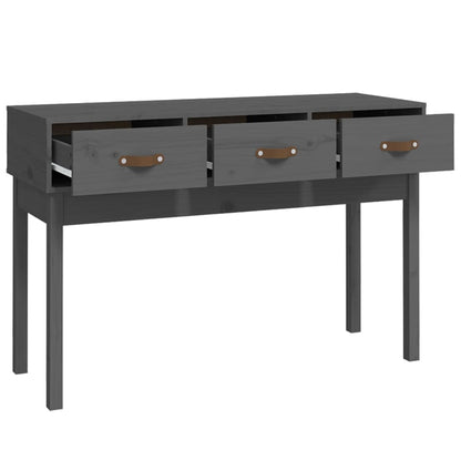 Console Table Grey 114X40X75 Cm Solid Wood Pine